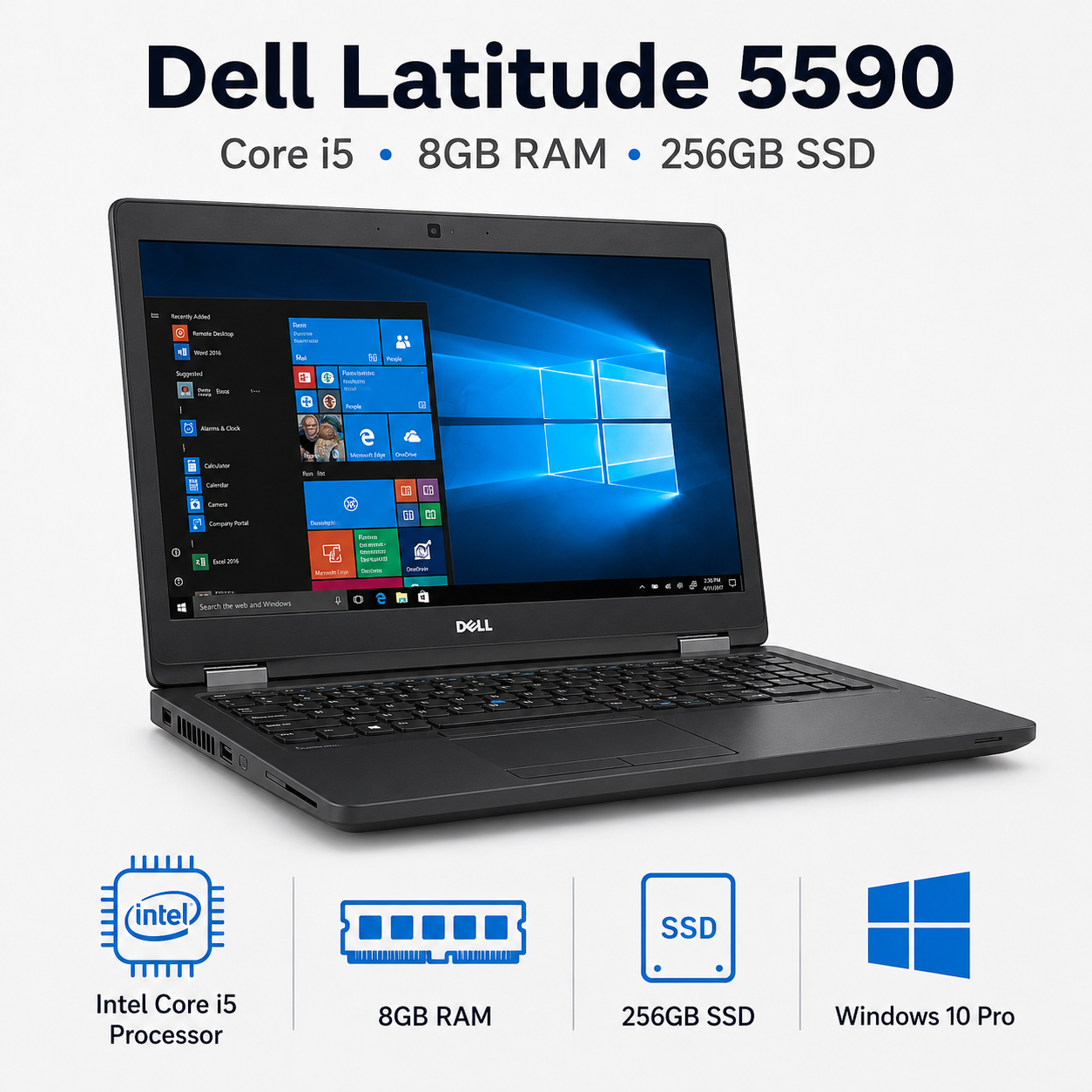 Dell Latitude 5590 Core i5 8GB RAM 256GB SSD - Refurbished