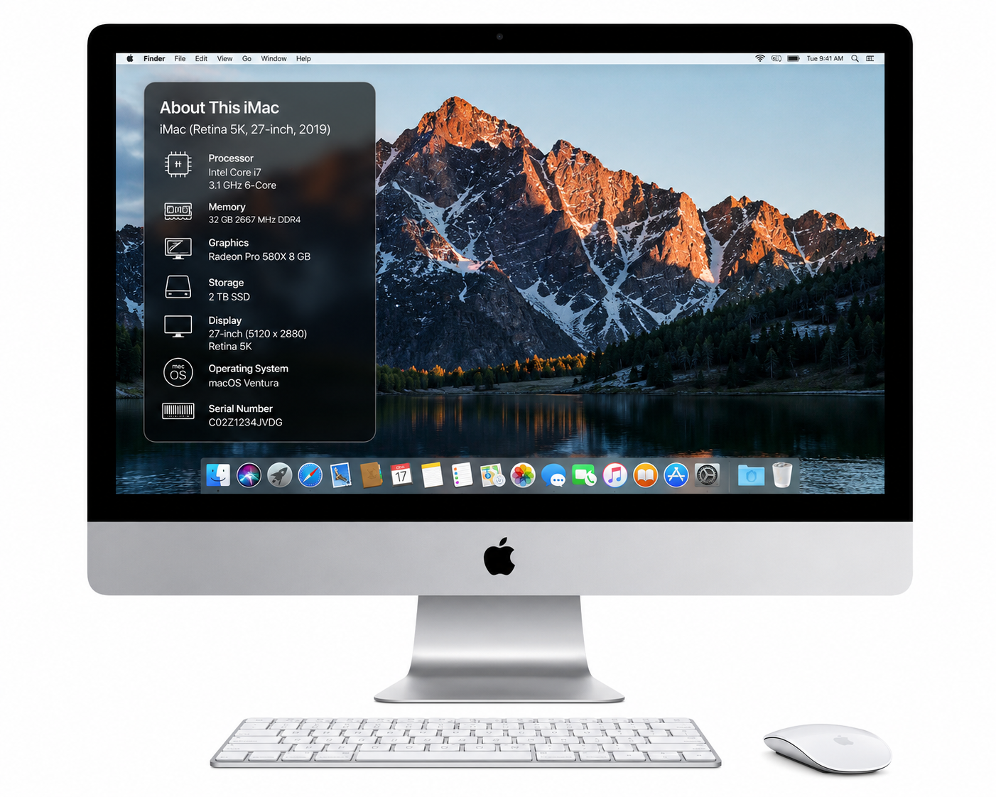 Apple iMac 27 Inch Retina 5K Core i7 32GB RAM 2TB SSD - Refurbished