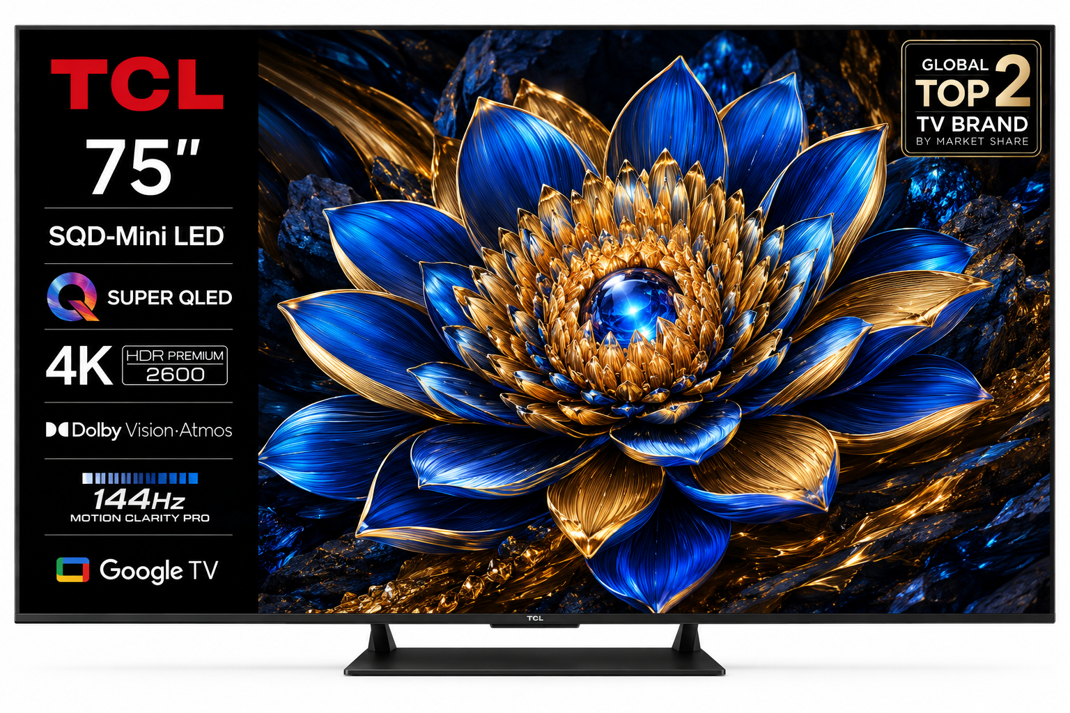 TCL 75C8L 75 Inch SQD-Mini LED 4K Google TV