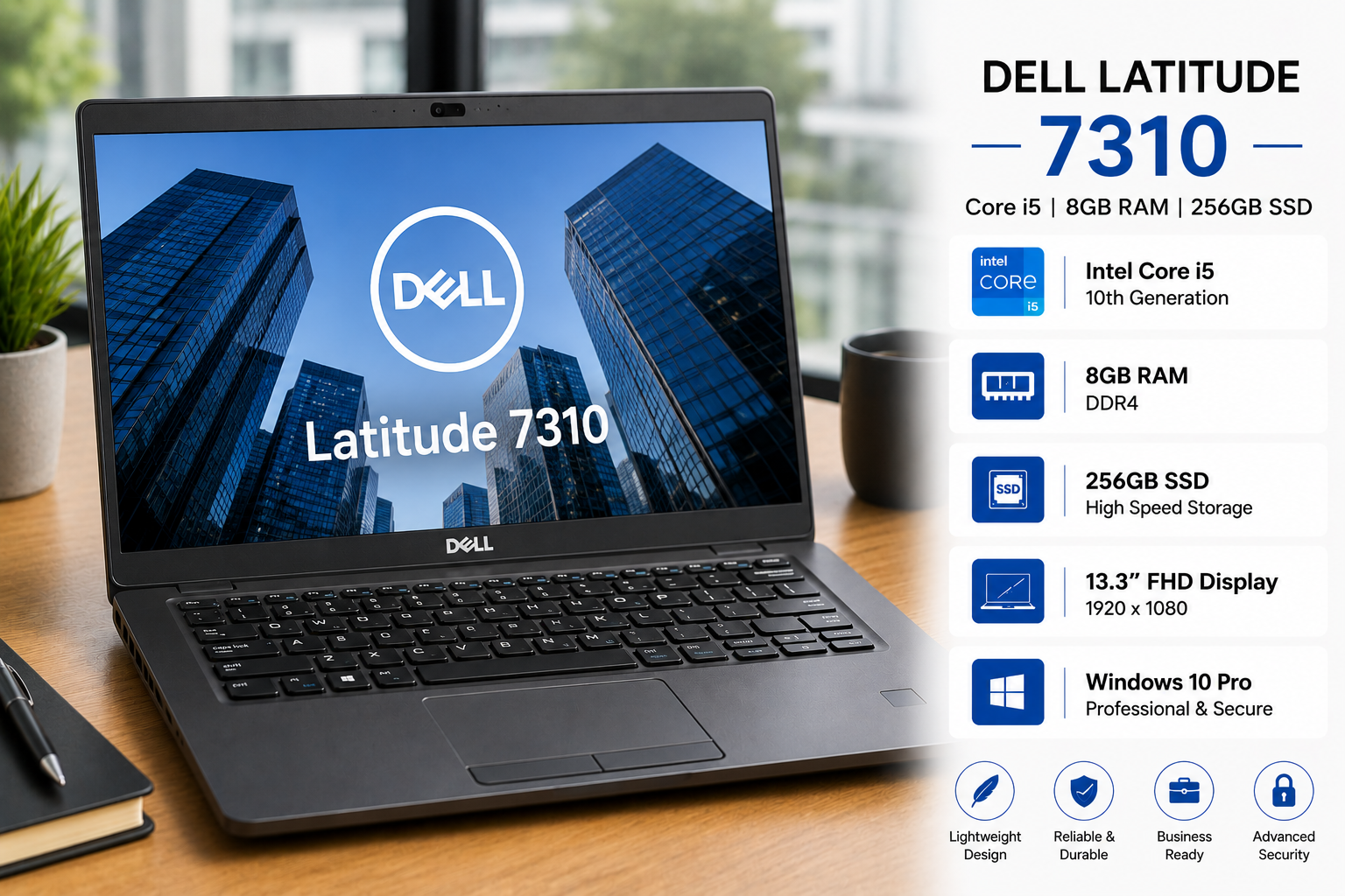 Dell Latitude 7310 Core i5 10th Gen 8GB RAM 256GB SSD - Refurbished