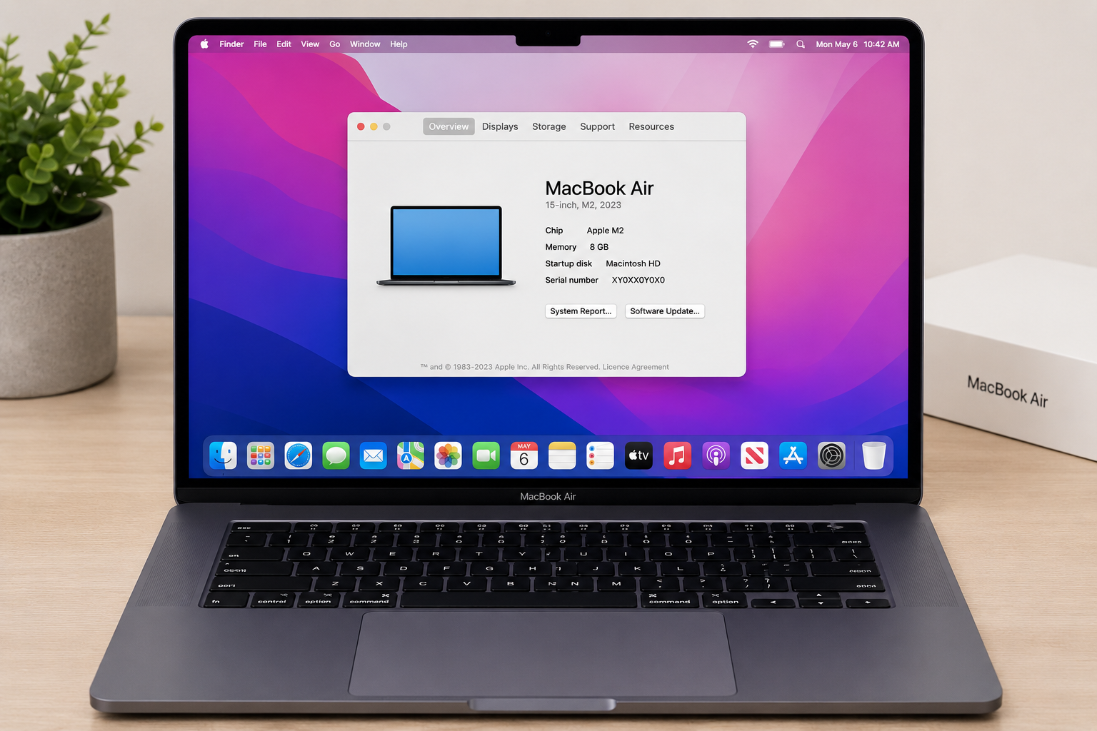 Apple MacBook Air 15 Inch M2 8GB RAM 256GB SSD - Refurbished