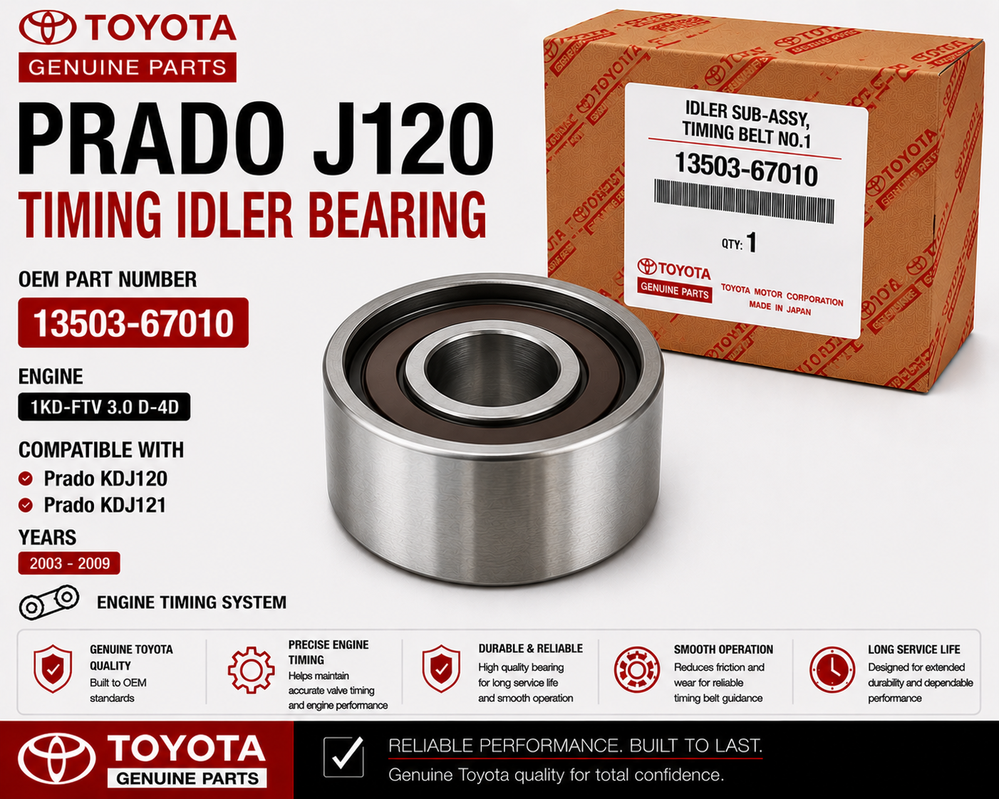 Toyota Prado J120 Front Crankshaft Oil Seal 90311-42001