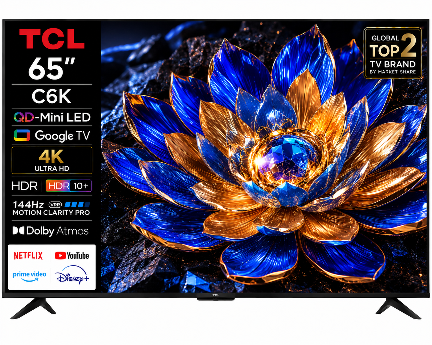 TCL 65C6K 65 Inch Premium QD-MiniLED 4K Google TV