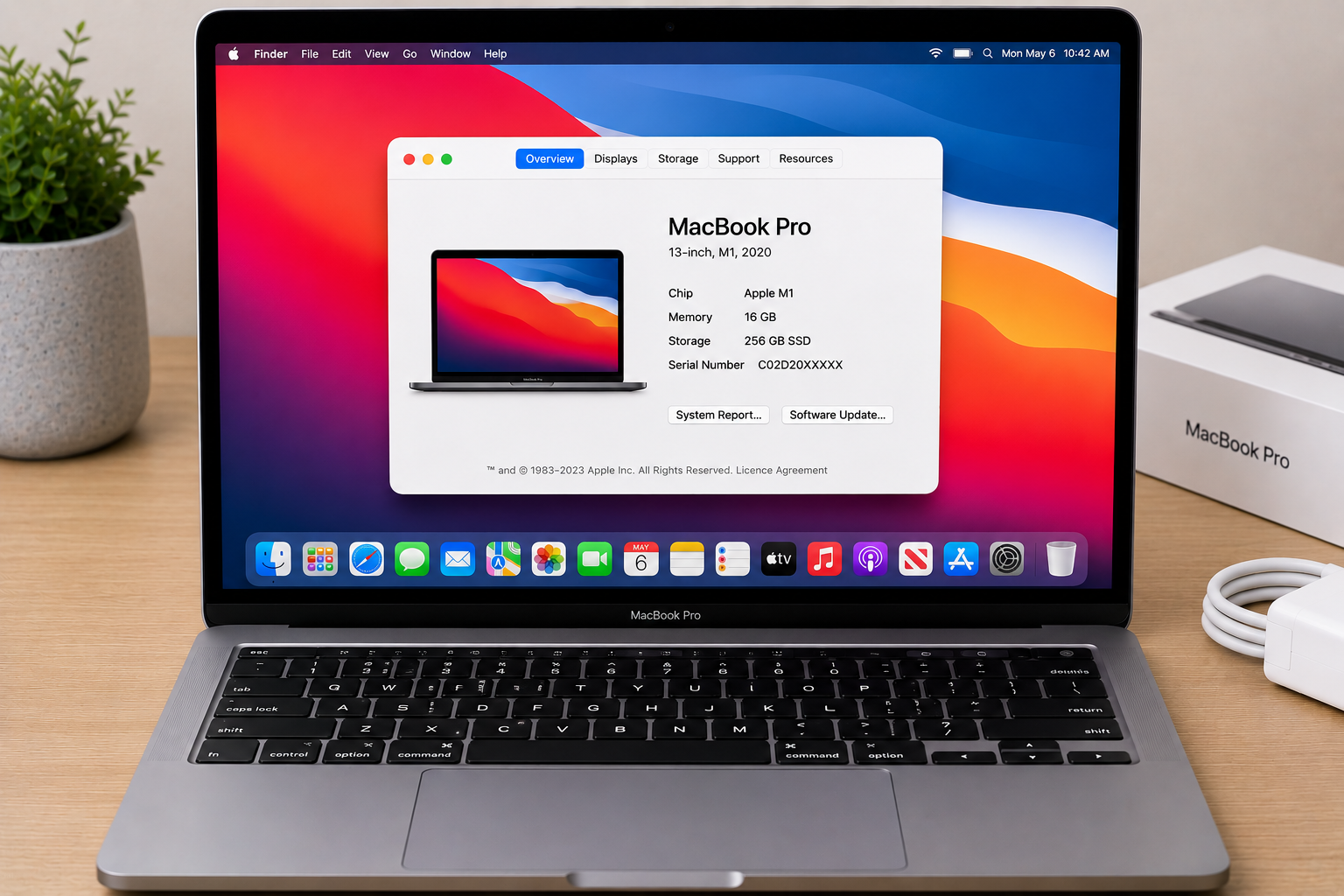 Apple MacBook Pro 13 Inch M1 16GB RAM 256GB SSD - Refurbished