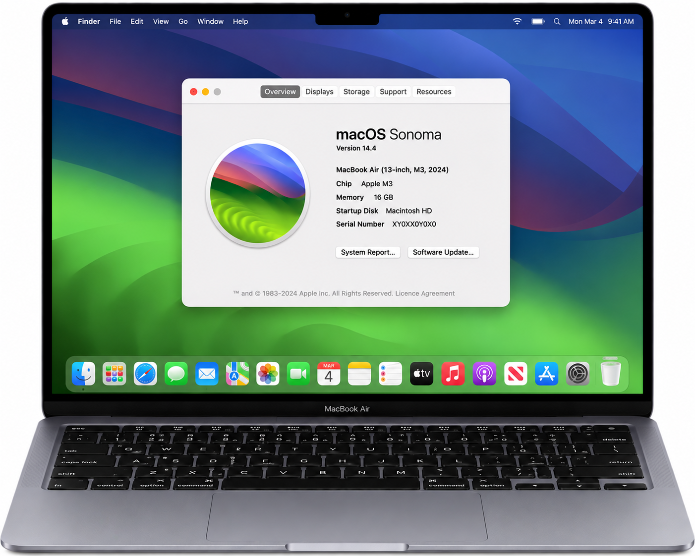 Apple MacBook Air 13 Inch M3 16GB RAM 512GB SSD - Refurbished