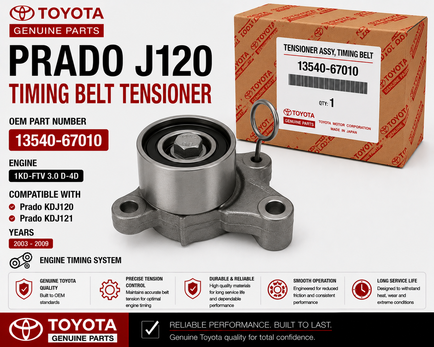 Toyota Prado J120 Timing Belt Tensioner 13540-67010