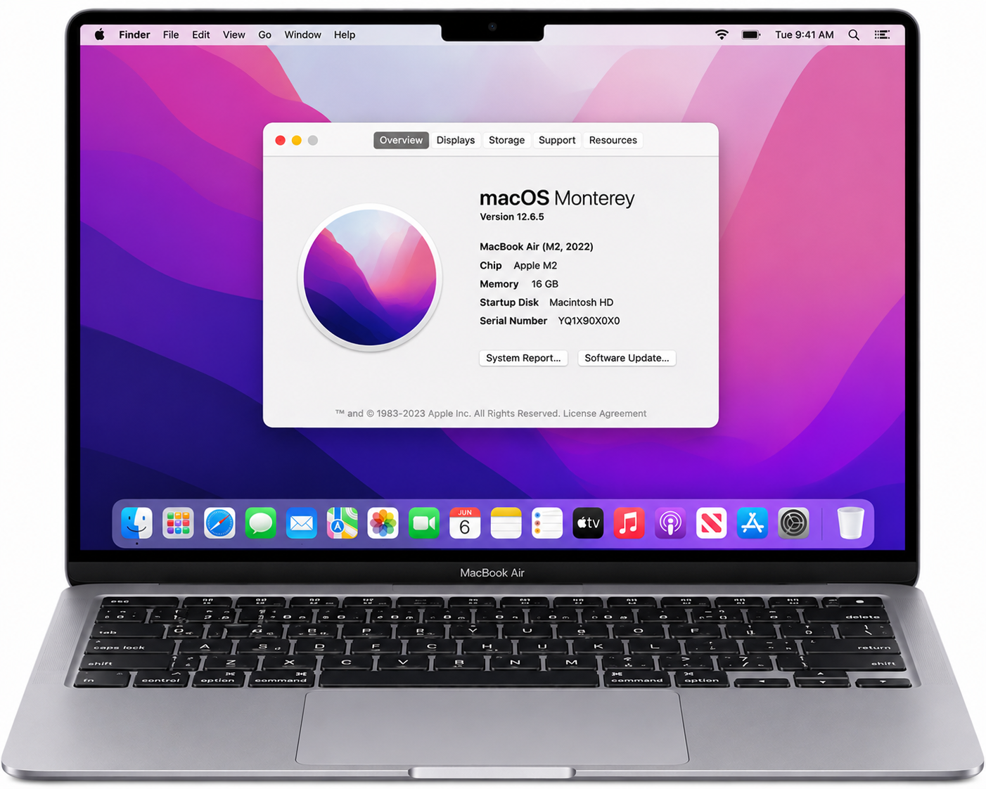 Apple MacBook Air 13 Inch M2 16GB RAM 512GB SSD - Refurbished