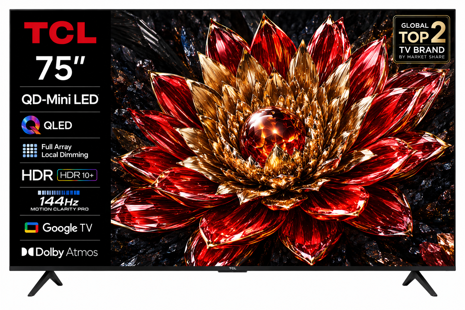 TCL 75C6K 75 Inch Premium QD-MiniLED 4K Google TV