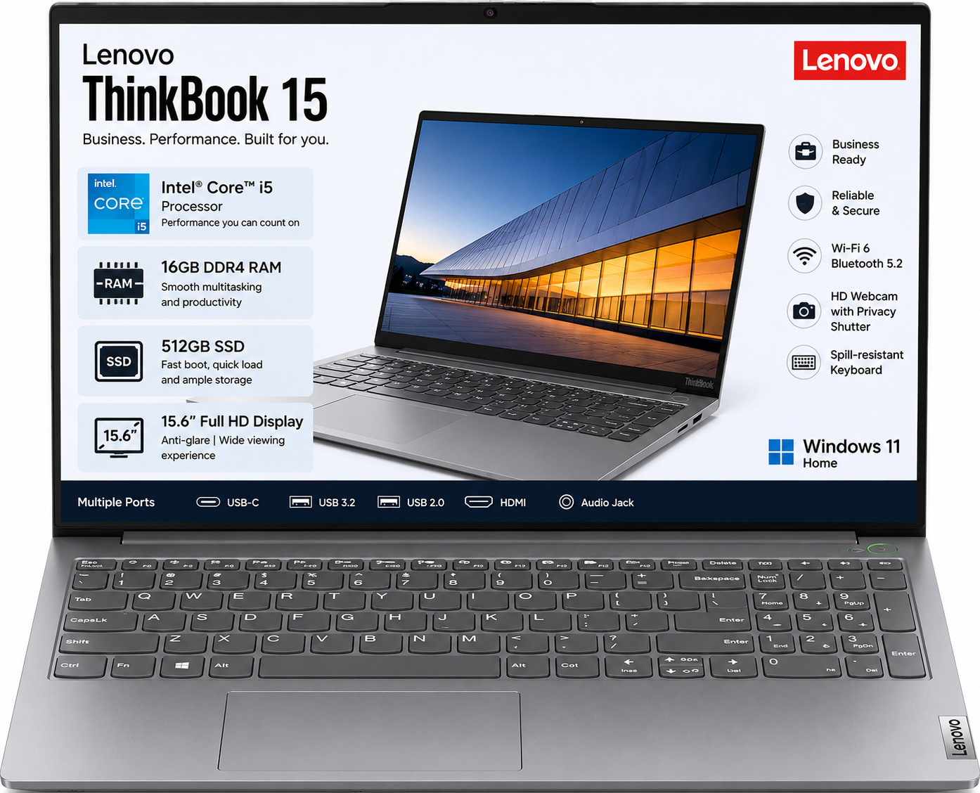 Lenovo ThinkBook 15 Core i5 16GB RAM 512GB SSD - New