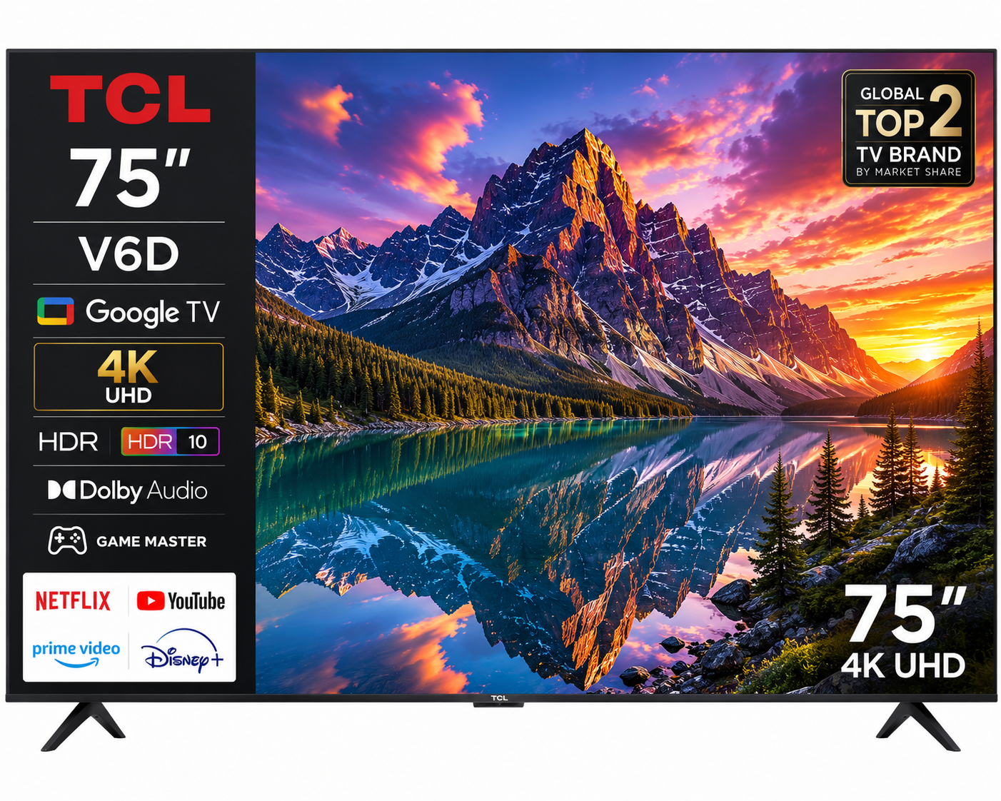 TCL 75V6D 75 Inch 4K UHD Google TV