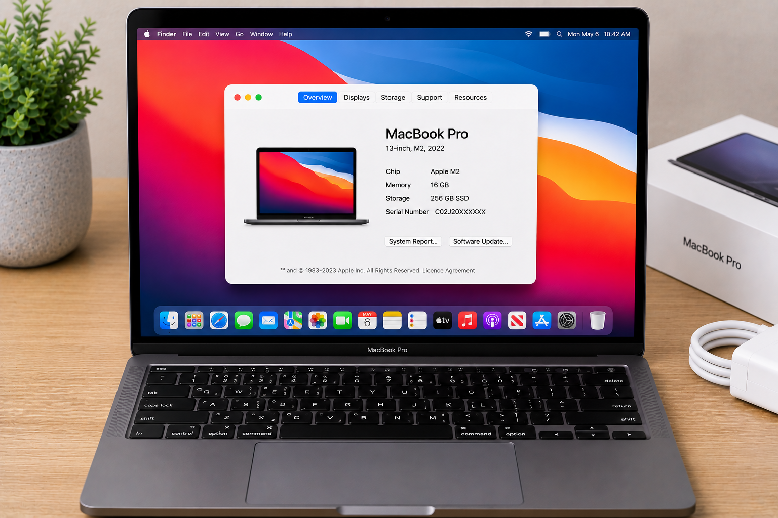 Apple MacBook Pro 13 Inch M2 16GB RAM 256GB SSD - Refurbished