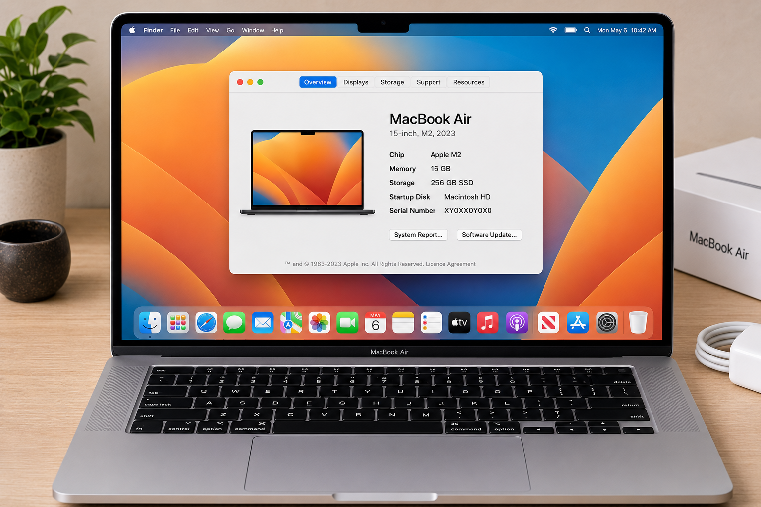 Apple MacBook Air 15 Inch M2 16GB RAM 256GB SSD - Refurbished