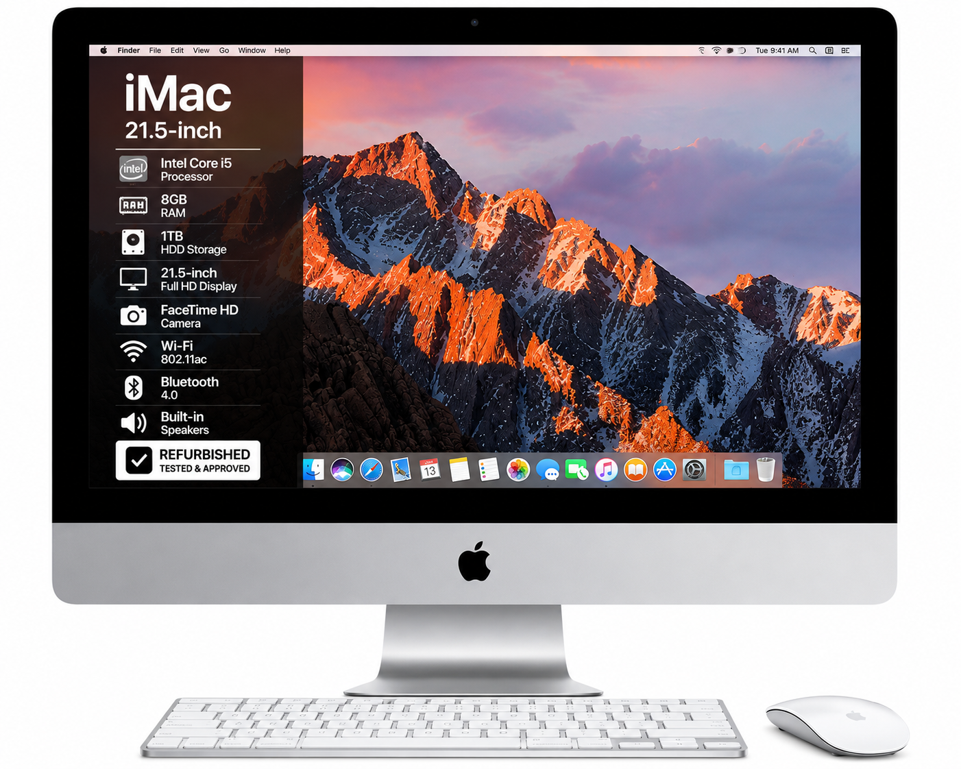 Apple iMac 21.5 Inch Core i5 8GB RAM 1TB HDD - Refurbished