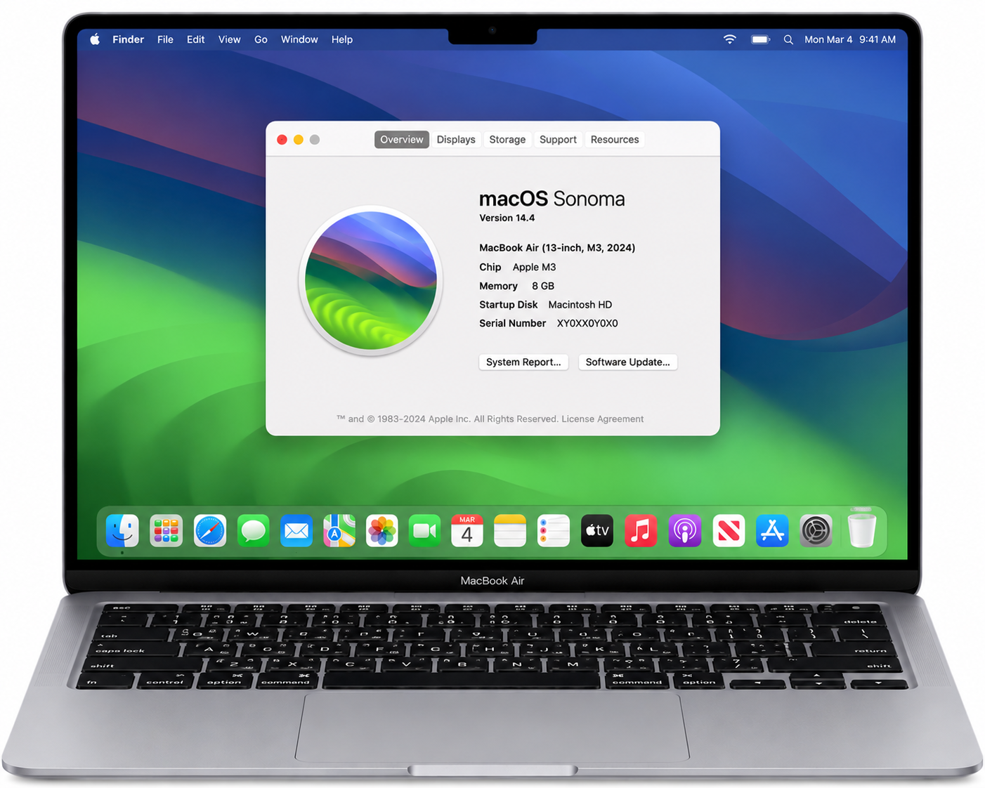 Apple MacBook Air 13 Inch M3 8GB RAM 512GB SSD - Refurbished