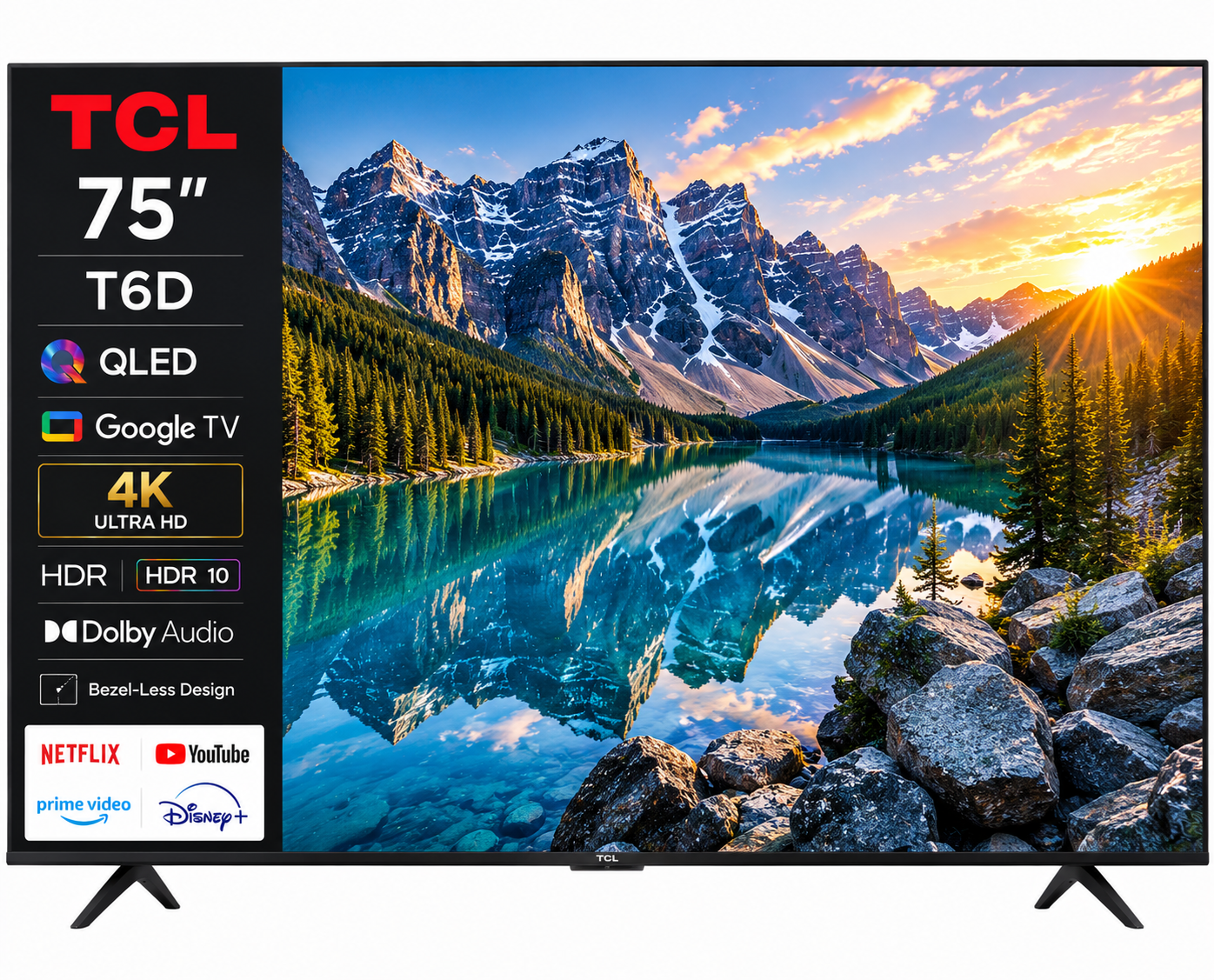 TCL 75T6D 75 Inch QLED 4K Google TV