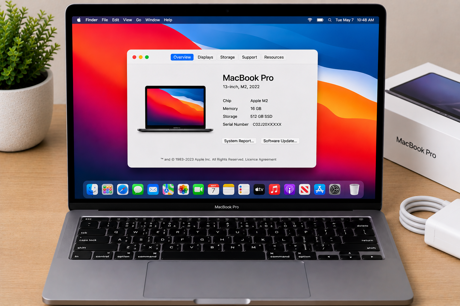 Apple MacBook Pro 13 Inch M2 16GB RAM 512GB SSD - Refurbished