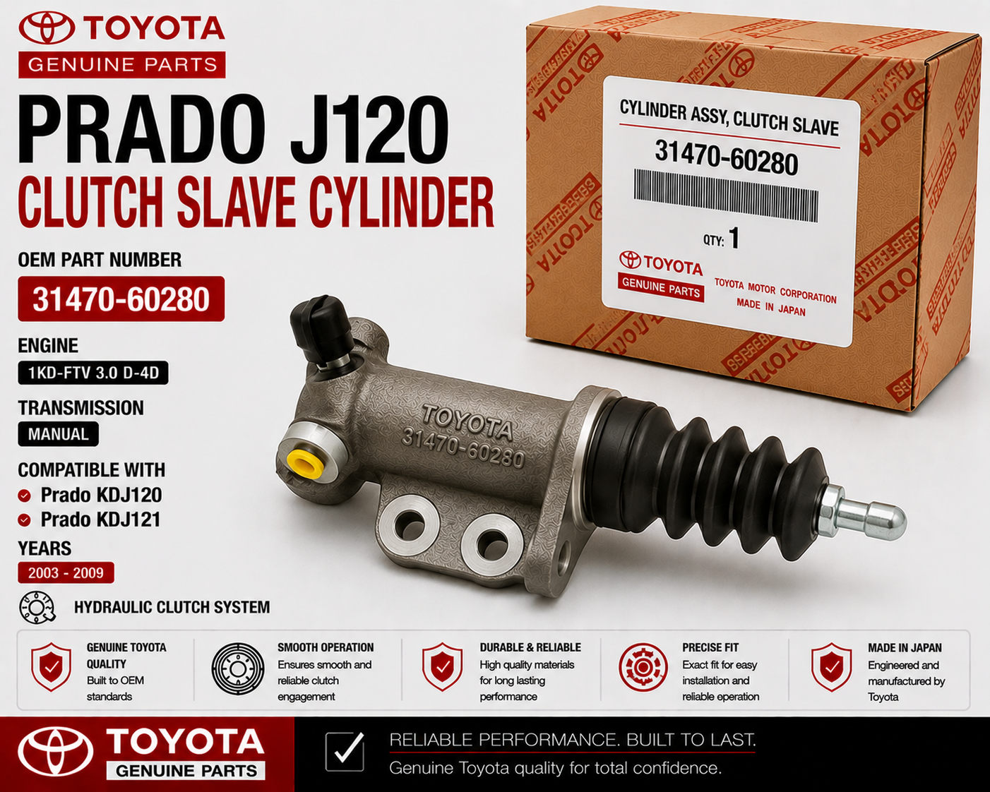 Toyota Prado J120 Clutch Slave Cylinder 31470-60280