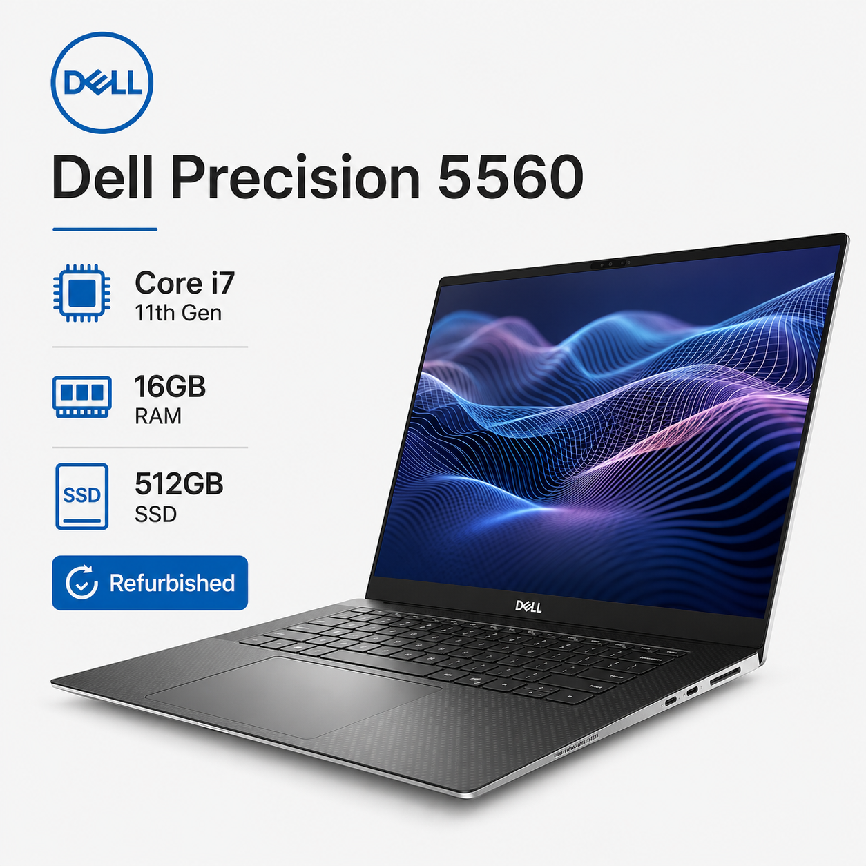 Dell Precision 5560 Core i7 11th Gen 16GB RAM 512GB SSD - Refurbished