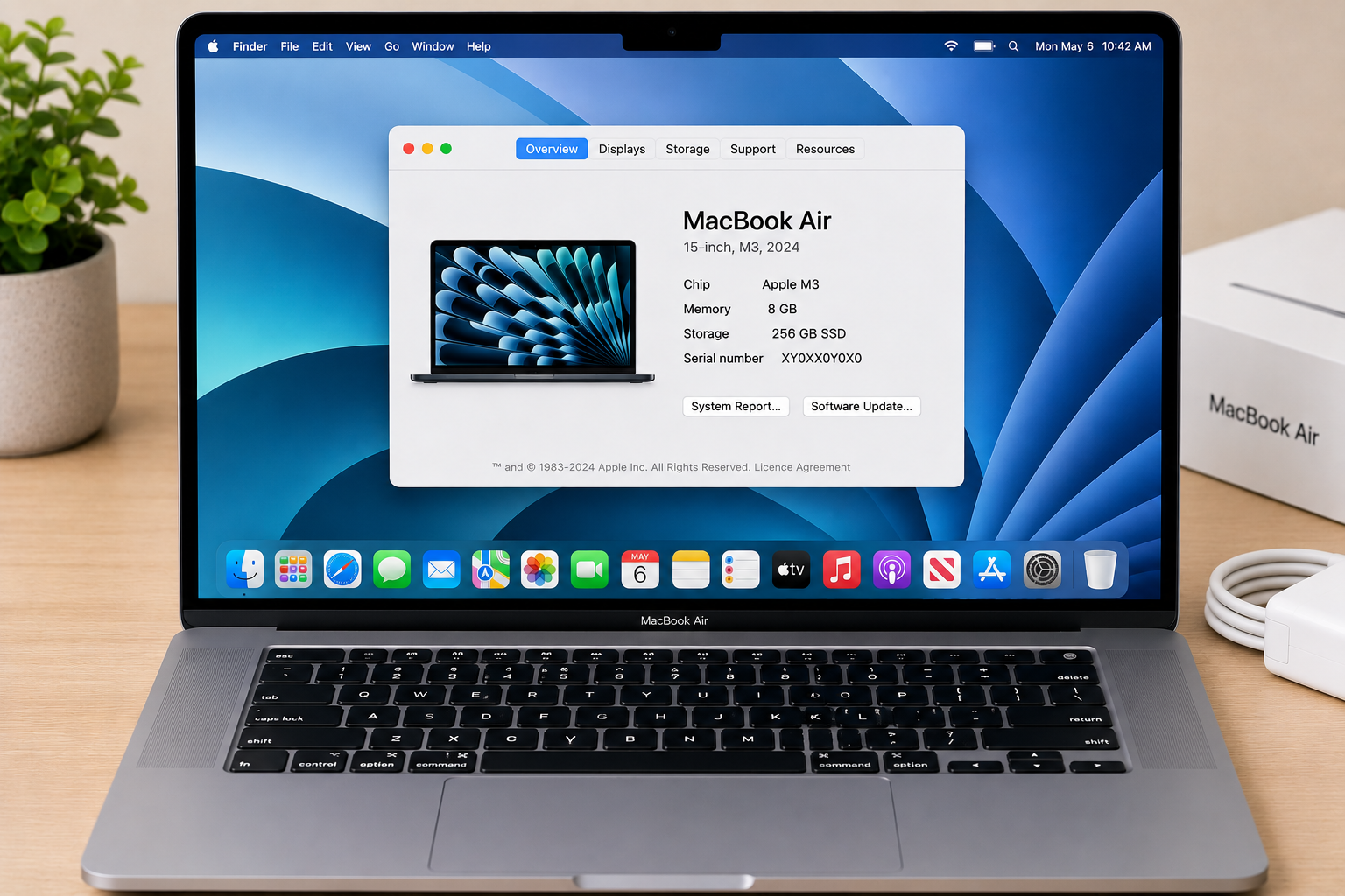 Apple MacBook Air 15 Inch M3 8GB RAM 256GB SSD - Refurbished