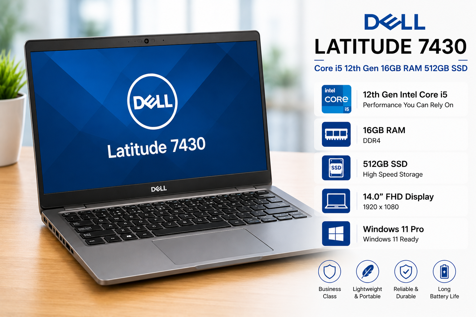 Dell Latitude 7420 Core i5 11th Gen 16GB RAM 512GB SSD - Refurbished