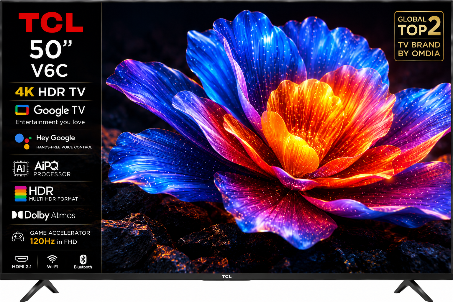TCL 50V6C 50 Inch 4K HDR Google TV