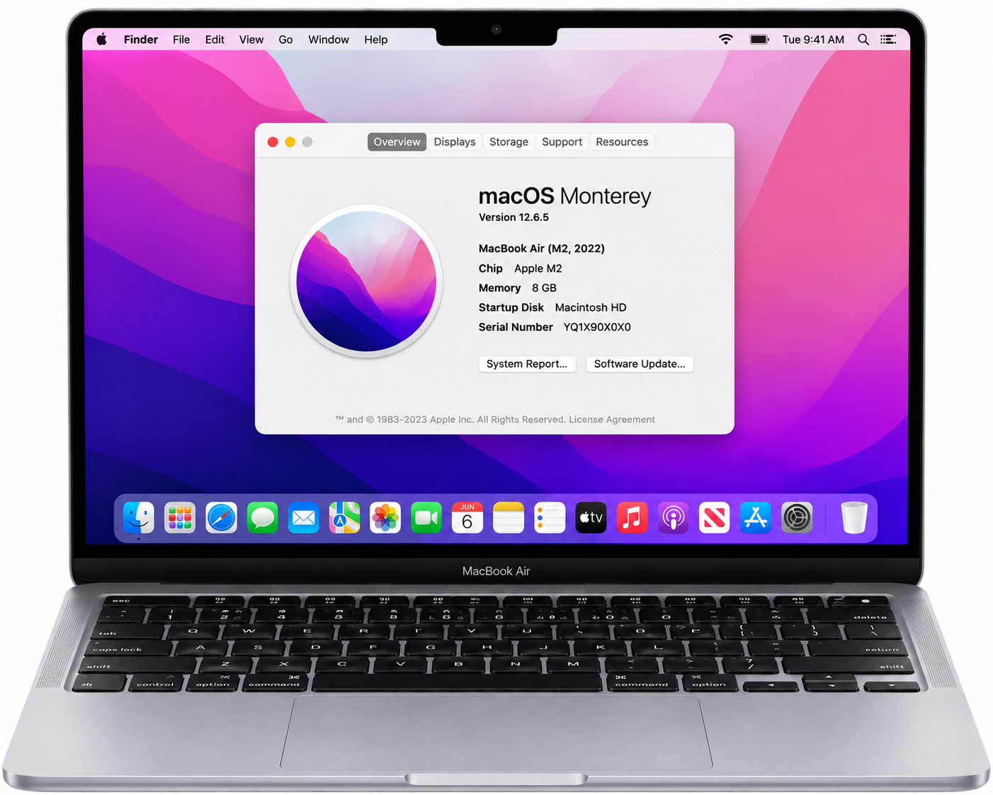 Apple MacBook Air 13 Inch M2 8GB RAM 512GB SSD - Refurbished