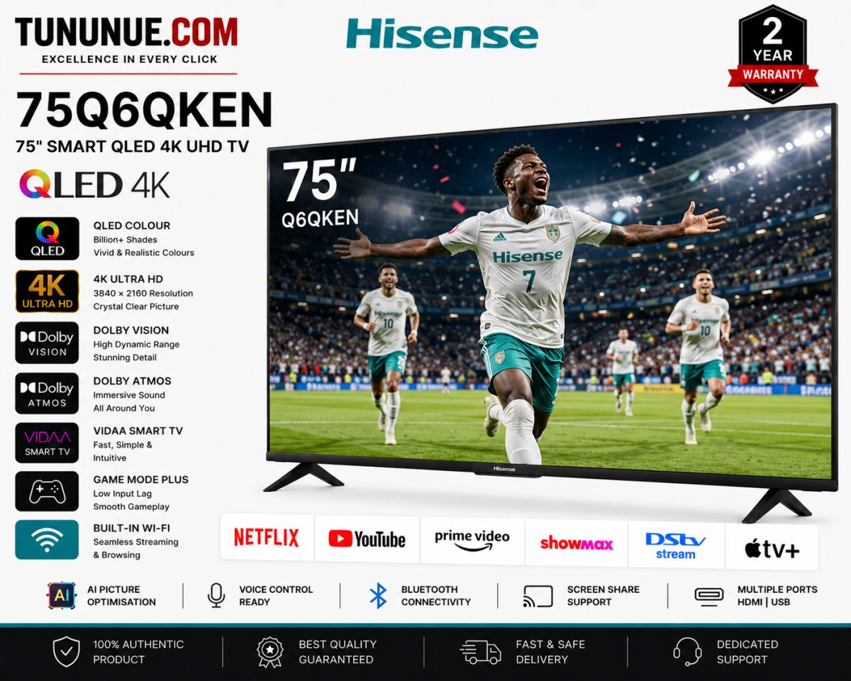 Hisense 75Q6QKEN 75 Inch Smart QLED 4K UHD TV