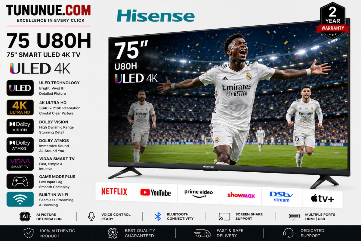 Hisense 75U80H 75 Inch Smart ULED 4K UHD TV