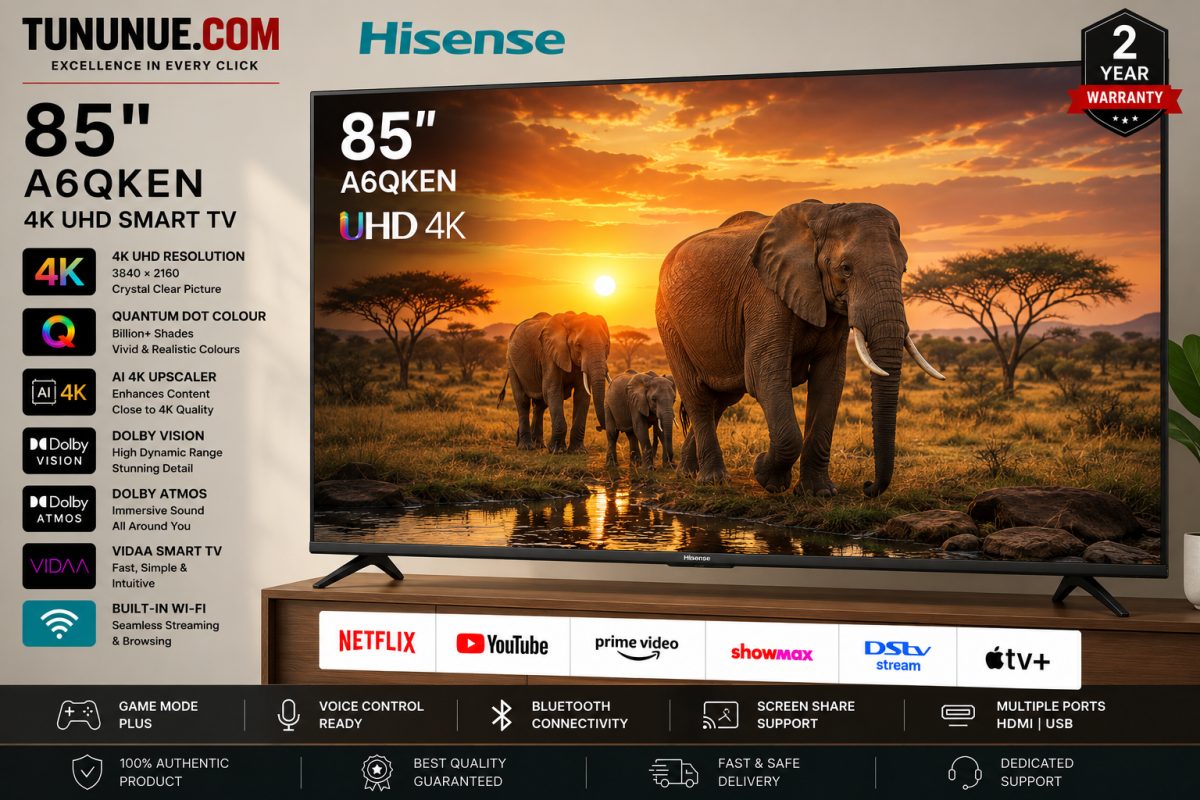 Hisense 85A6QKEN 85 Inch Smart QLED 4K UHD TV