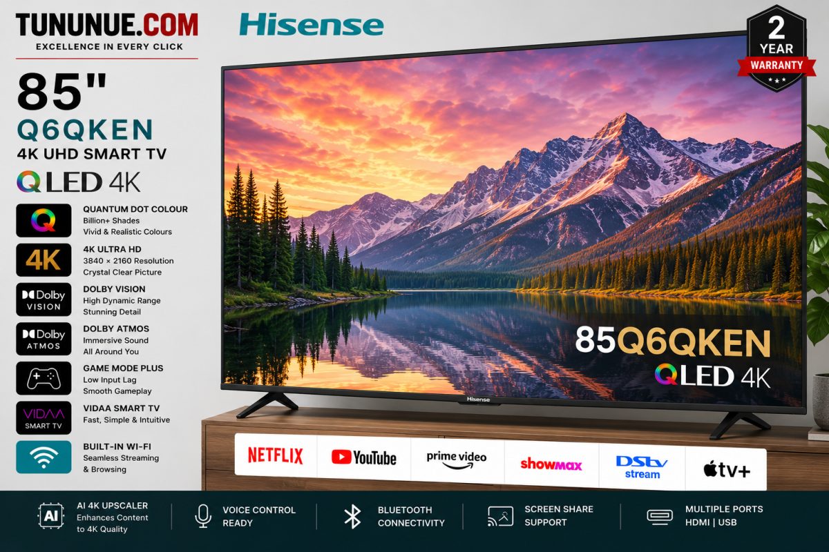 Hisense 85Q6QKEN 85 Inch Smart QLED 4K UHD TV