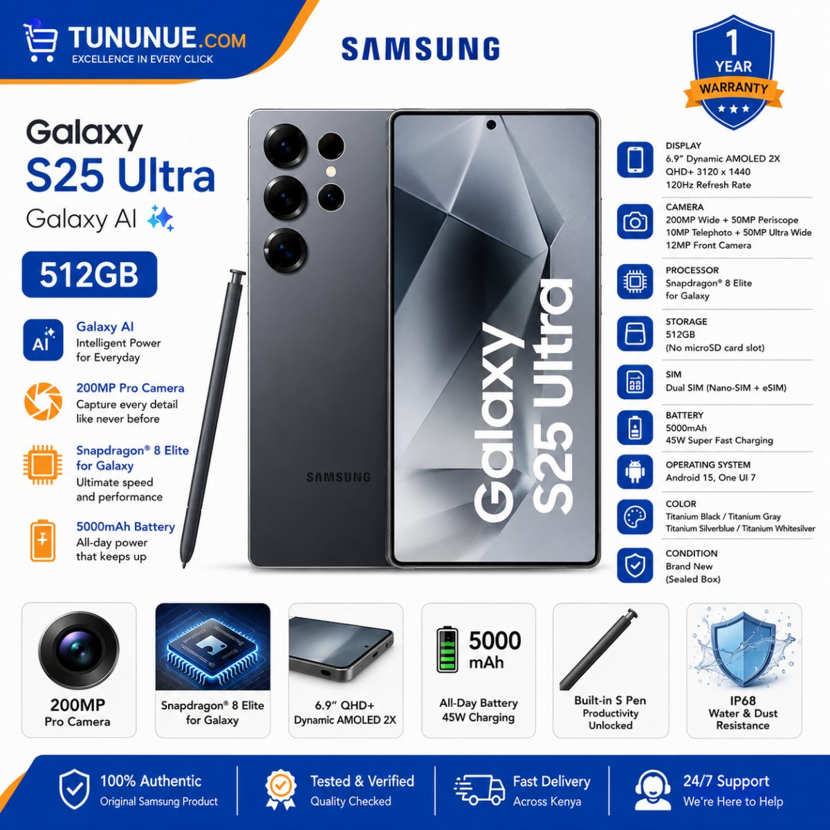 Samsung Galaxy S25 Ultra 512GB Brand New