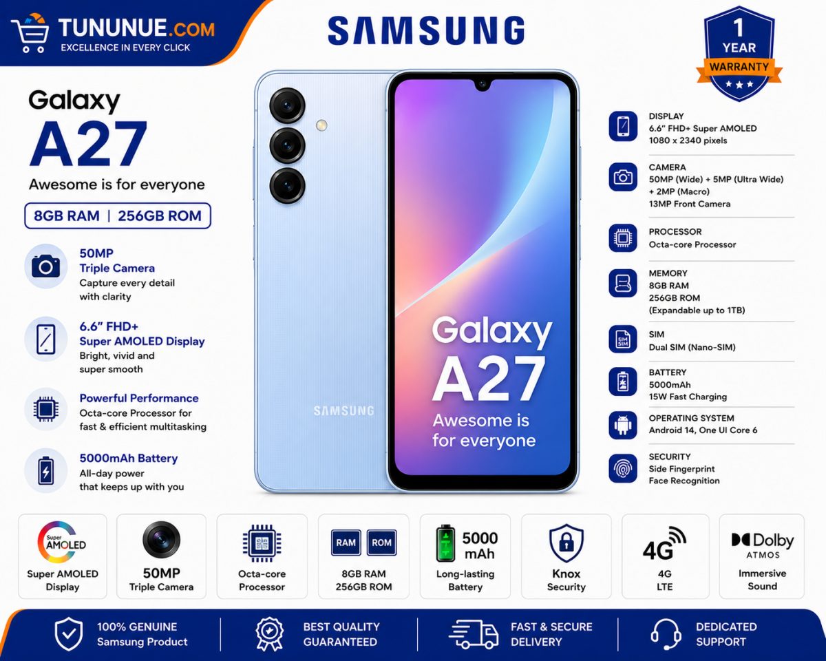 Samsung Galaxy A27 8GB RAM 256GB ROM Brand New