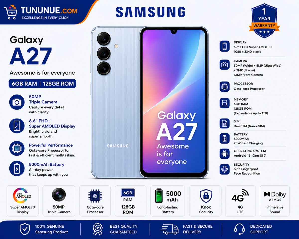 Samsung Galaxy A27 6GB RAM 128GB ROM Brand New
