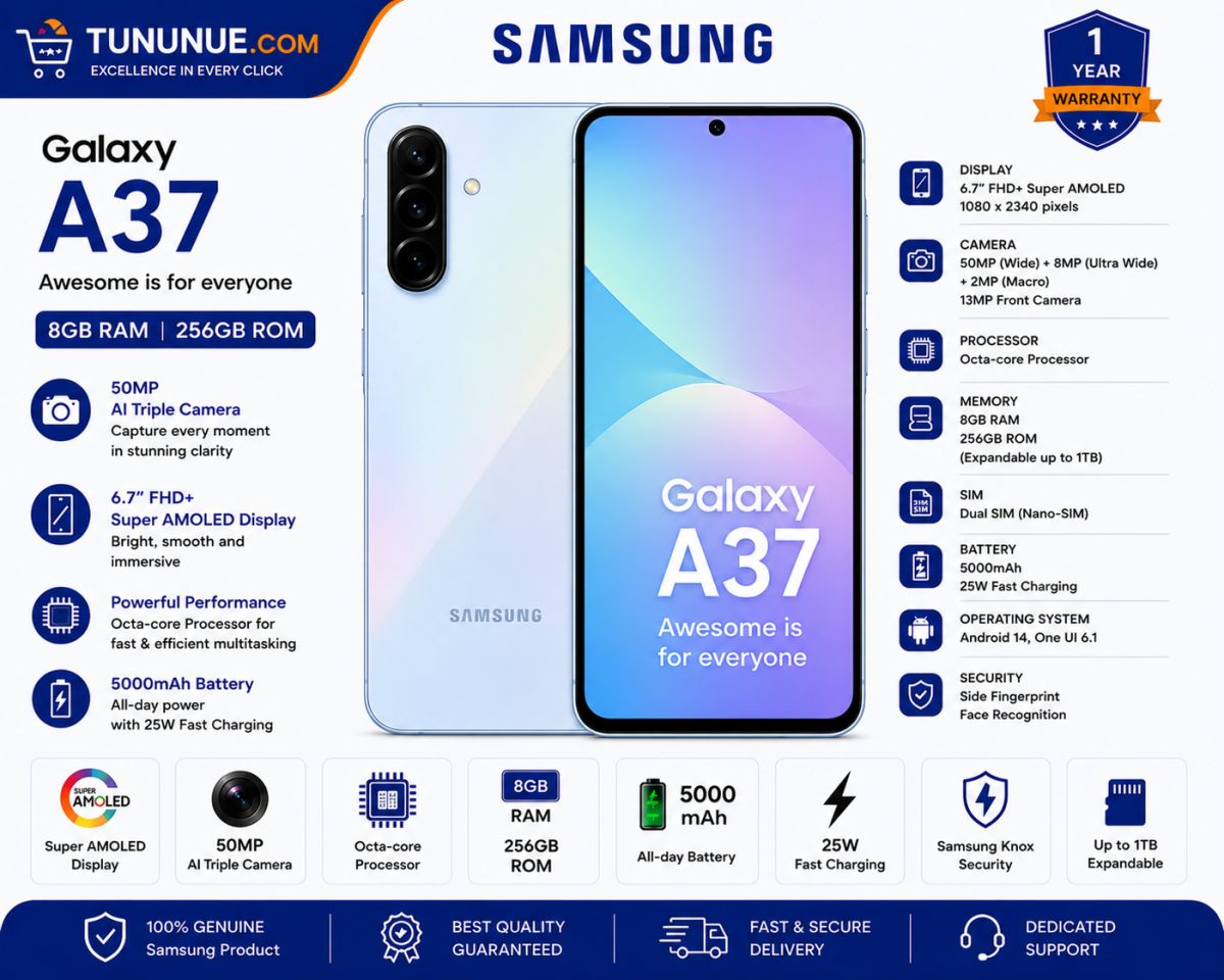 Samsung Galaxy A37 8GB RAM 256GB ROM Brand New