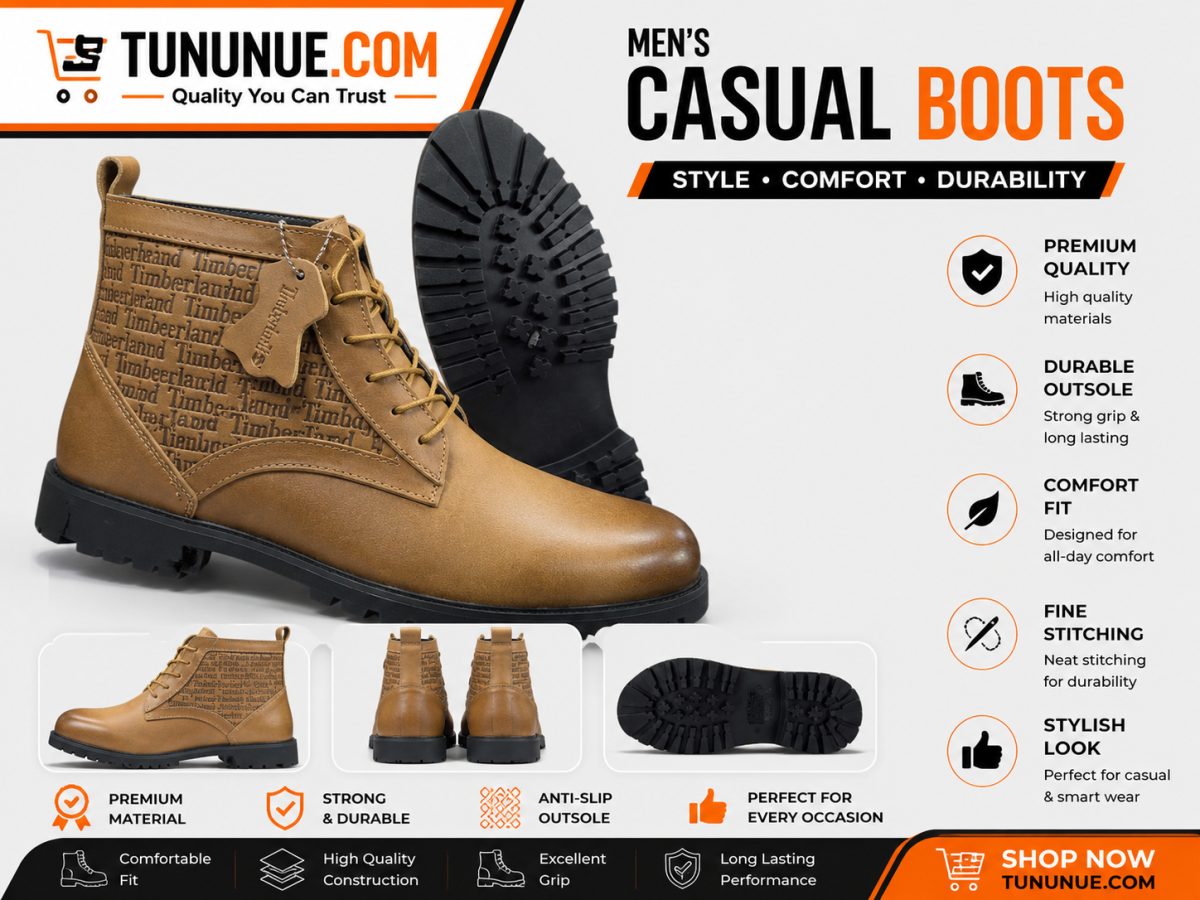 Timberland Tan Leather Boots Brand New